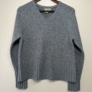 #47 Royal Robbins light blue V Neck Wool blend long sleeve sweater size XL GUC